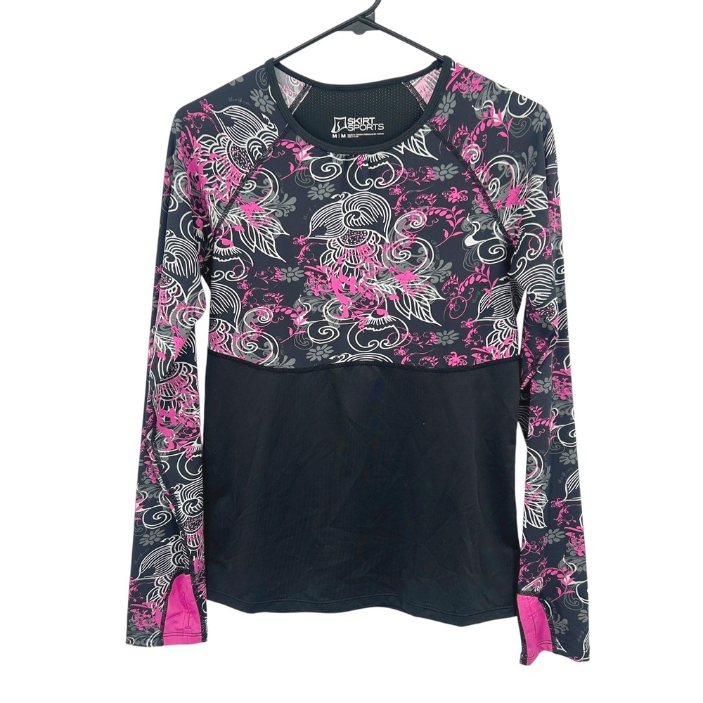 Skirt Sports Y2K Pink Tattoo Graphic Top M Athletic Running Workout Gym training